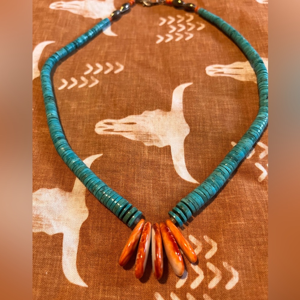 Genuine Navajo Turquoise Necklace 10”